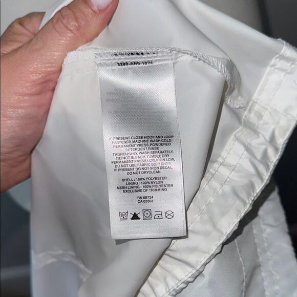 Columbia White Lightweight Full Zip Switchback Waterproof Rain Jacket Juniors XL - Picture 3 of 9